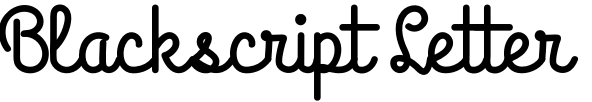 Blackscript Letter