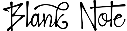 Blank Note