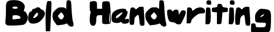 Bold Handwriting