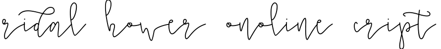 Bridal Shower Monoline Script