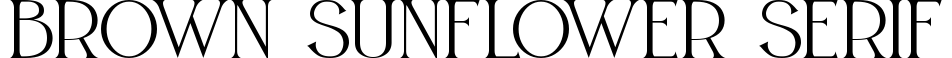 Brown Sunflower Serif