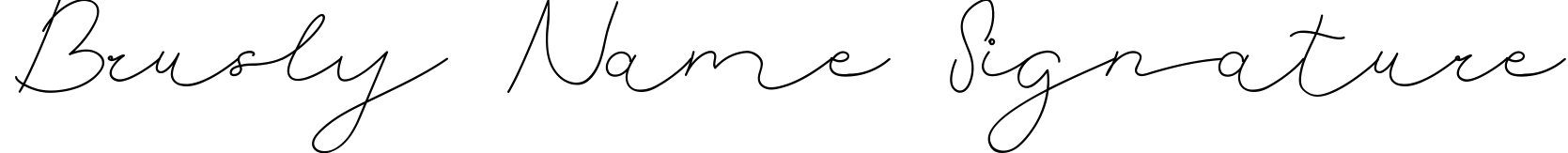 Brusly Name Signature