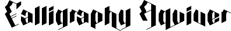 Calligraphy Aquiver