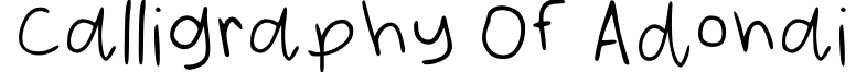 Calligraphy Of Adonai