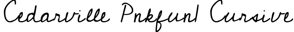 Cedarville Pnkfun1 Cursive