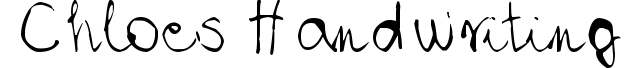 Chloe's Handwriting