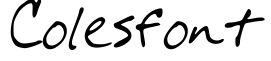 ColesFont