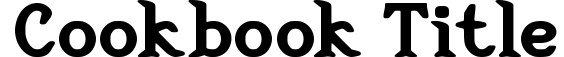 Cookbook Title