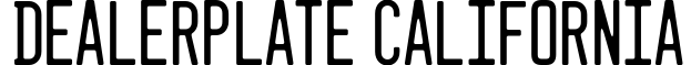 Dealerplate California