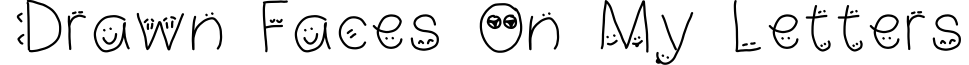 Drawn faces on my letters