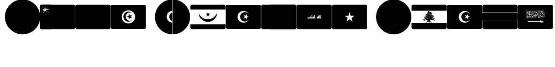 Font Arabic Flags