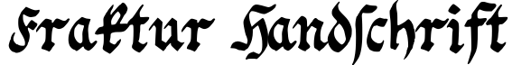 Fraktur Handschrift