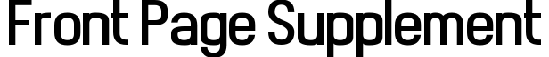 Front Page Supplement