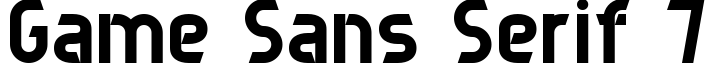 Game Sans Serif 7
