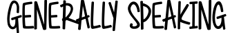 Generally Speaking
