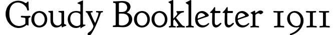 Goudy Bookletter 1911