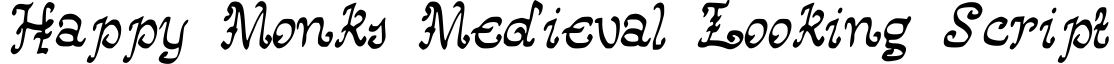 Happy Monks Medieval Looking Script