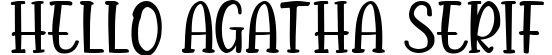 Hello Agatha Serif