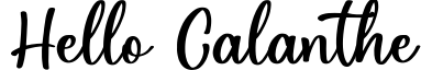 Hello Calanthe