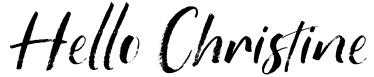 Hello Christine