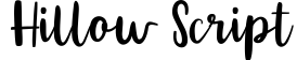 Hillow Script