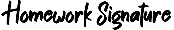 Homework Signature