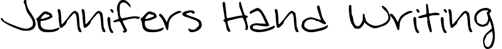 Jennifer's hand writing