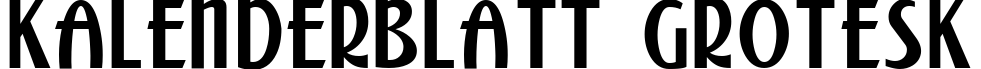 Kalenderblatt Grotesk