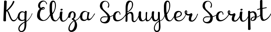 KG Eliza Schuyler Script