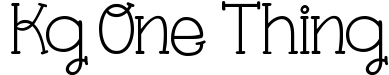 KG One Thing