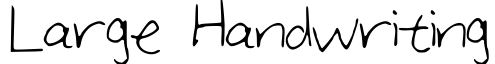 Large Handwriting
