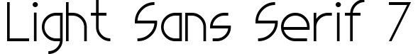 Light Sans Serif 7