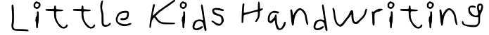 Little Kids Handwriting