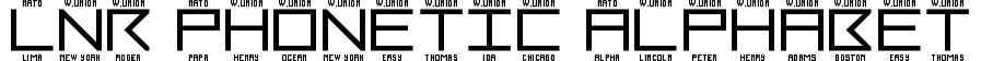 LNR Phonetic Alphabet