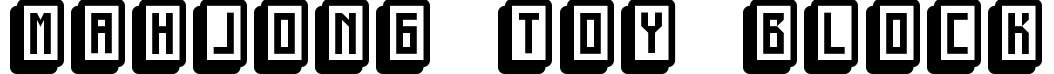 Mahjong Toy Block