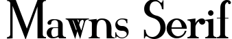 Mawns' Serif