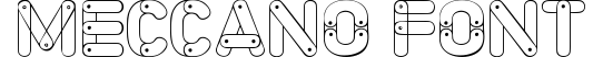 Meccano Font