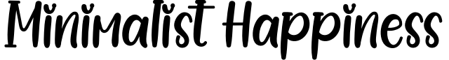 Minimalist Happiness