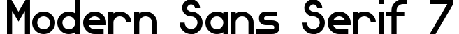 Modern Sans Serif 7