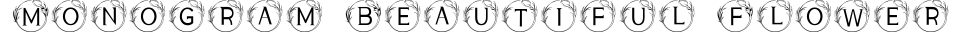 Monogram Beautiful Flower