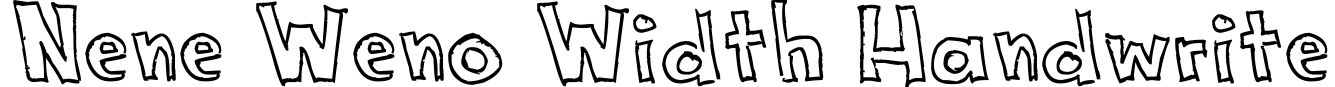 NeNe WeNo Width HandWrite