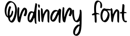Ordinary Font