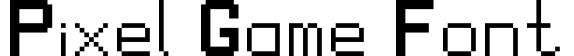 Pixel Game Font