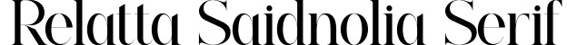 Relatta Saidnolia Serif