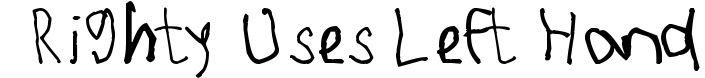 Righty Uses Left Hand