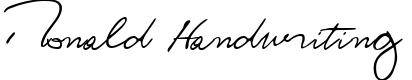 Ronald Handwriting