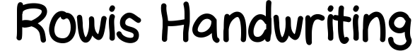Rowis Handwriting