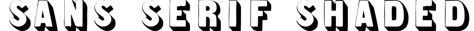 Sans Serif Shaded
