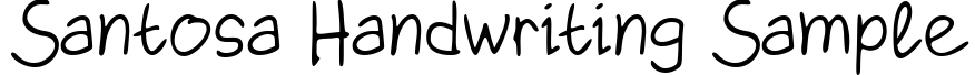 Santosa Handwriting Sample