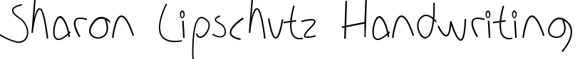 Sharon Lipschutz Handwriting